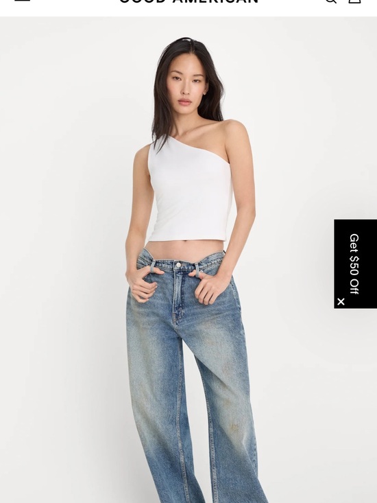 Good American Tops - Good American Super Stretch one shoulder tank